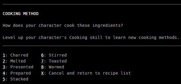 Cooking Method